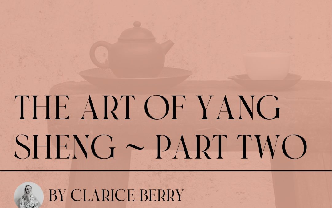 The Art of Yang Sheng ~ Part 2 ~